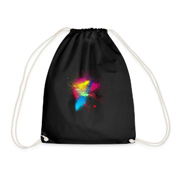 Design Abstrait Peinture - Sac de sport léger - noir - Devant