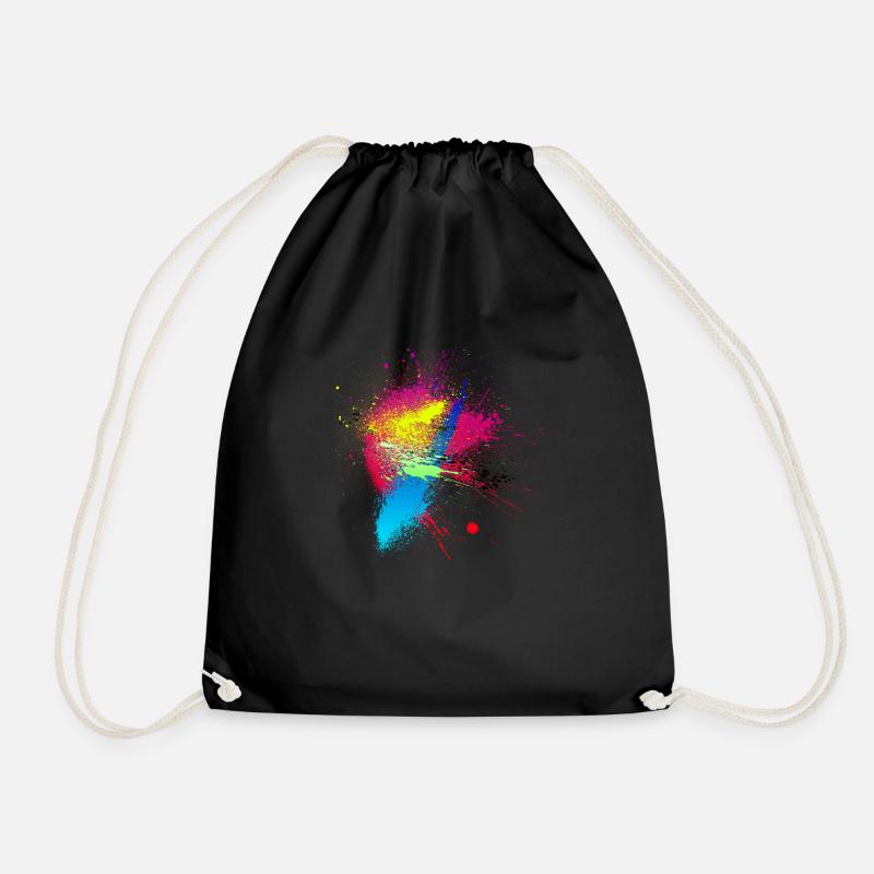 Design Abstrait Peinture - Sac de sport léger - noir