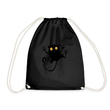 tarsier (for Kids) - Drawstring Bag - black - Front