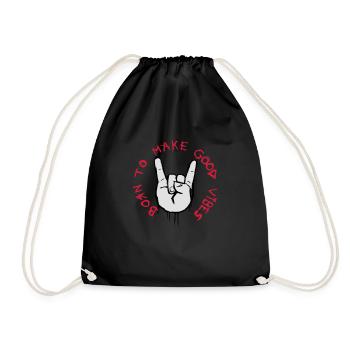 good vibes (metalhand) - Sac de sport léger - noir - Devant