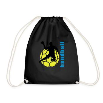 handball - Turnbeutel - Schwarz - Vorne