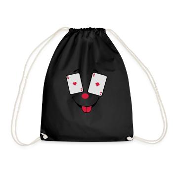carte poker as paire smiley2 - Sac de sport léger - noir - Devant