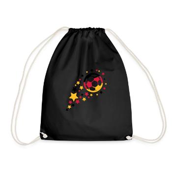 fußball design - Turnbeutel - Schwarz - Vorne