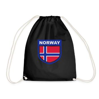 norway_emblem - Drawstring Bag - black - Front