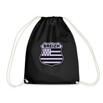breizh Bretagne - Turnbeutel - Schwarz - Vorne