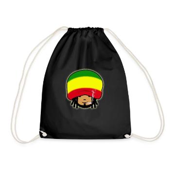 2 Rastaman - Turnbeutel - Schwarz - Vorne