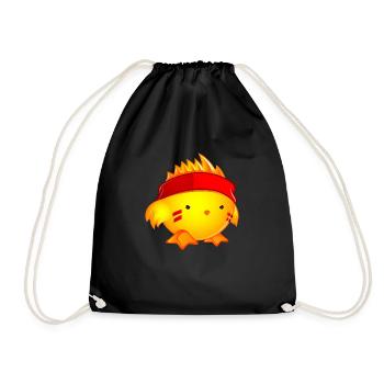 Poussin guerrier.png - Sac de sport léger - noir - Devant