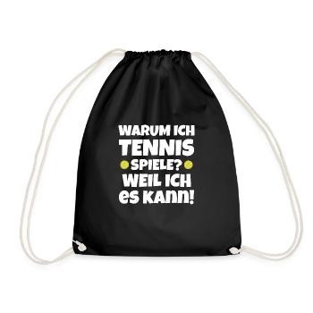 tennis en disant joueur de spieleri servir - Sac de sport léger - noir - Devant