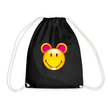 Smiley Mouse - Turnbeutel - Schwarz - Vorne