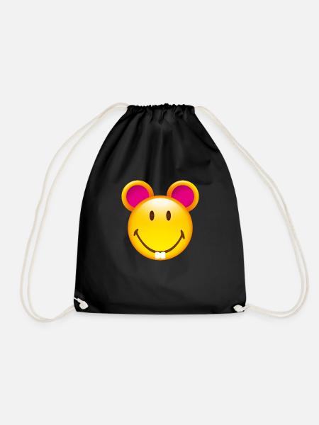 Smiley Mouse - Turnbeutel - Schwarz