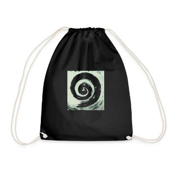 GRÜNE SPIRALE - Turnbeutel - Schwarz - Vorne