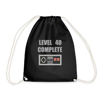 anniversaire 40 ans - Sac de sport léger - noir - Devant
