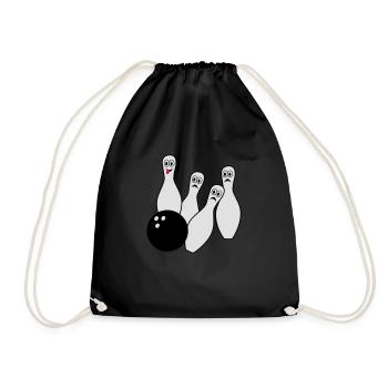 Bowling (super cheap!) - Drawstring Bag - black - Front