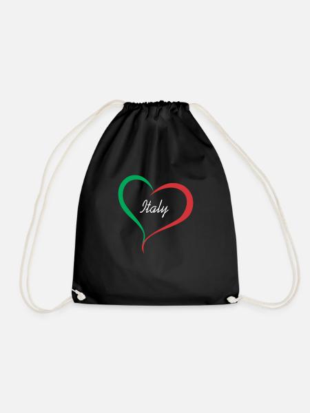 ITALY HEART - Drawstring Bag - black