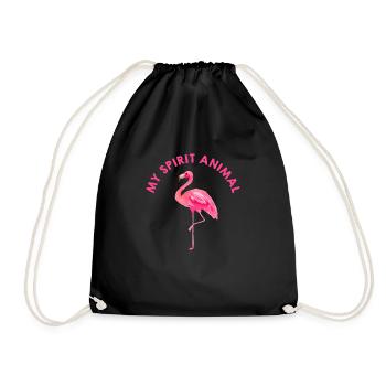 Mon Flamant Rose Animal - Sac de sport léger - noir - Devant