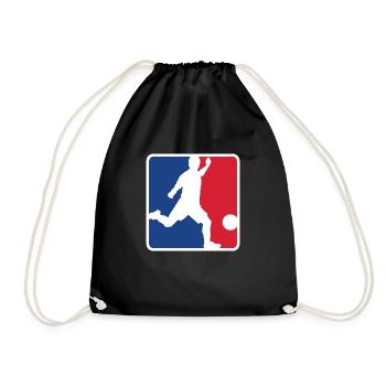 Football logo - Drawstring Bag - black - Front
