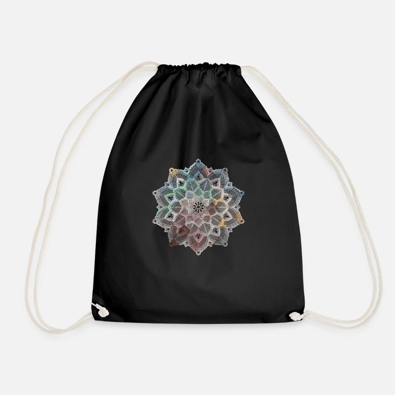 Mandala - Turnbeutel - Schwarz