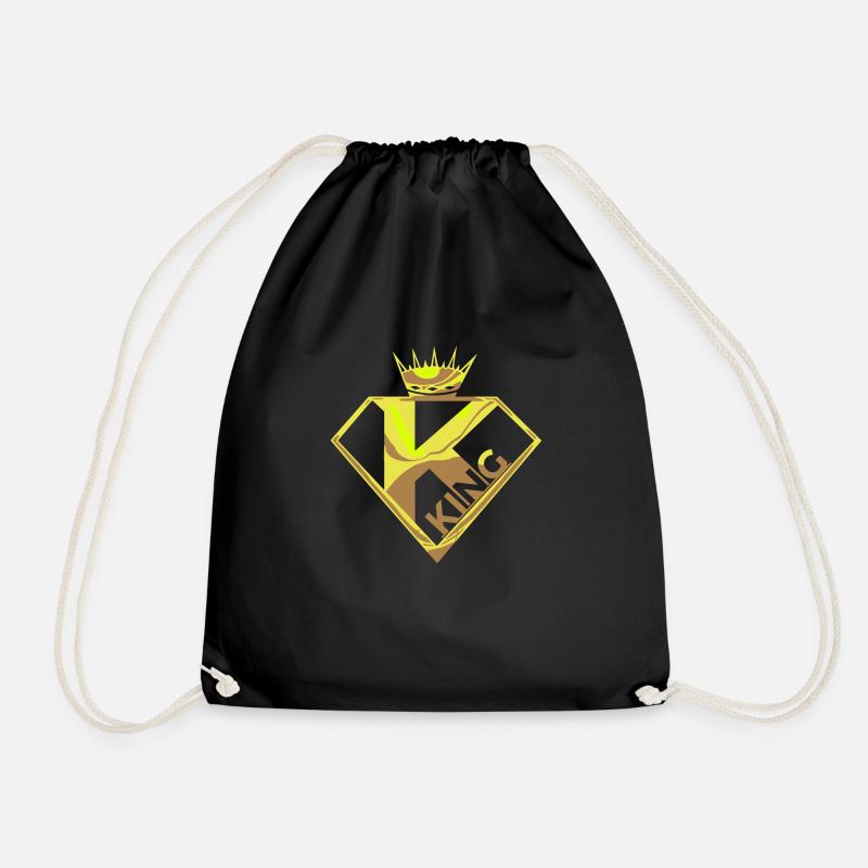 king - Diamond GOLD - Turnbeutel - Schwarz