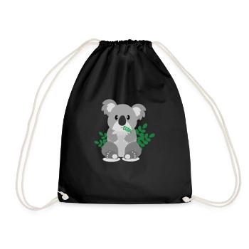 Koala - Drawstring Bag - black - Front