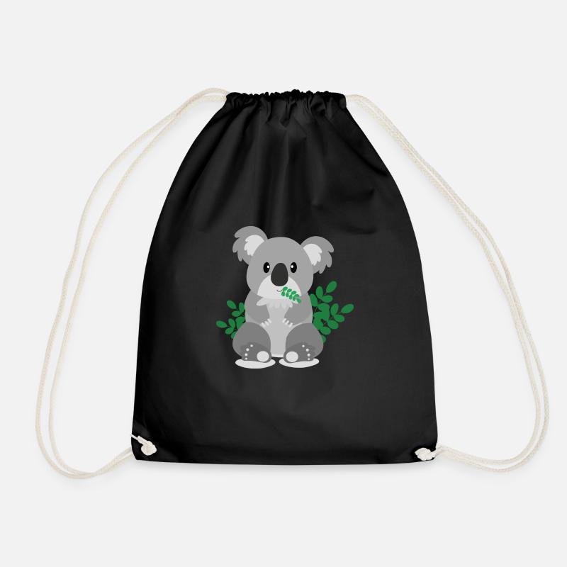Koala - Drawstring Bag - black