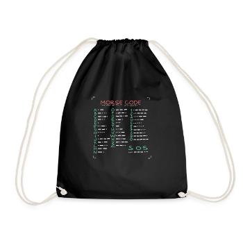 Morse Code Amateur Radio amateur - Drawstring Bag - black - Front