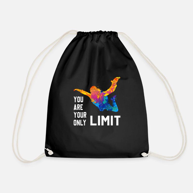 Skydive Skydiver Skydiver Freefall - Drawstring Bag - black