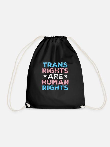 Trans Rights Are Human Rights LGBT Pride - Turnbeutel - Schwarz