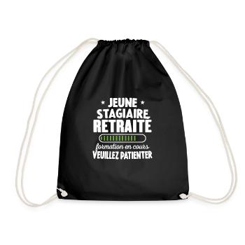 Jeune Stagiaire Retraité Formation En Cours - Sac de sport léger - noir - Devant