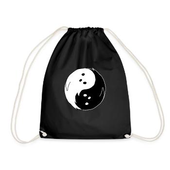 fantômes ying yang - Sac de sport léger - noir - Devant