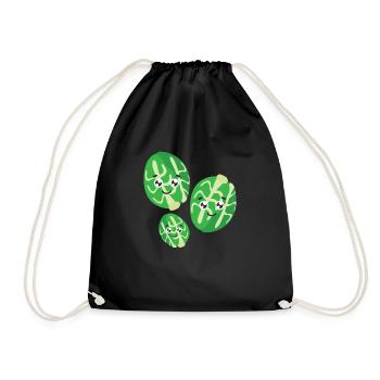 Brussels sprouts - Drawstring Bag - black - Front
