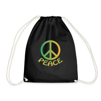Peace - Drawstring Bag - black - Front