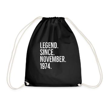 Légende depuis novembre 1974 - Sac de sport léger - noir - Devant