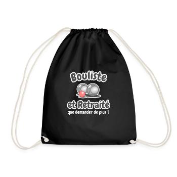bouliste et retraité que demander de plus - Sac de sport léger - noir - Devant