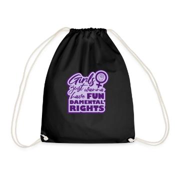 wanna have fundamental rights - Drawstring Bag - black - Front