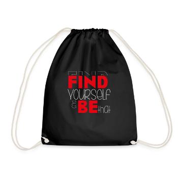 Find yourself and be that - Sac de sport léger - noir - Devant