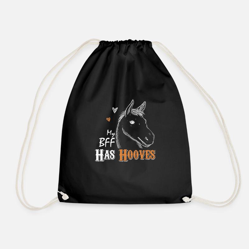 BFF hat Hufen Pferd beste Freundin Geschenk - Turnbeutel - Schwarz