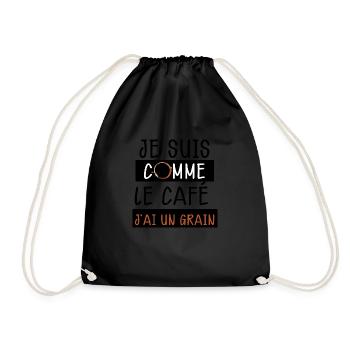 Je Suis Comme Le Café Humour Matin - Sac de sport léger - noir - Devant