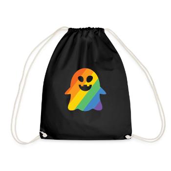 Pride Halloween Ghost LGBTQ Gayst - Drawstring Bag - black - Front