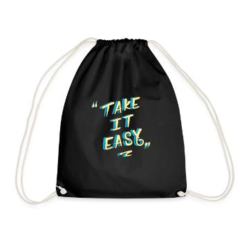 take it easy - Sac de sport léger - noir - Devant