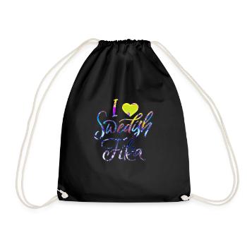 Suède Suède Viking Norden Scandinavie fika - Sac de sport léger - noir - Devant