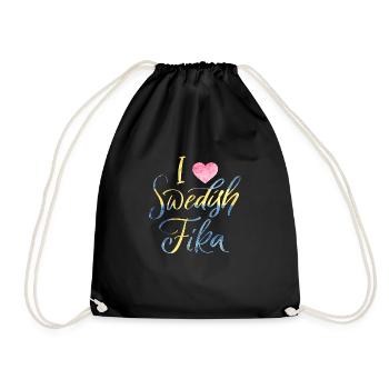 Suède Suède Viking Norden Scandinavie fika - Sac de sport léger - noir - Devant