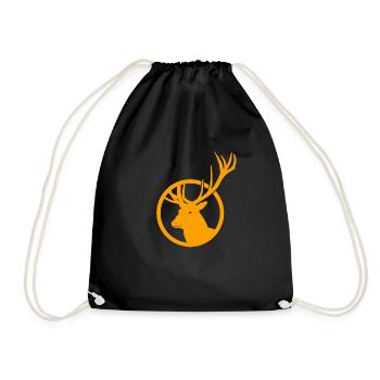 Deer - Drawstring Bag - black - Front