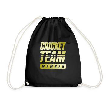 Cricket Team - Turnbeutel - Schwarz - Vorne