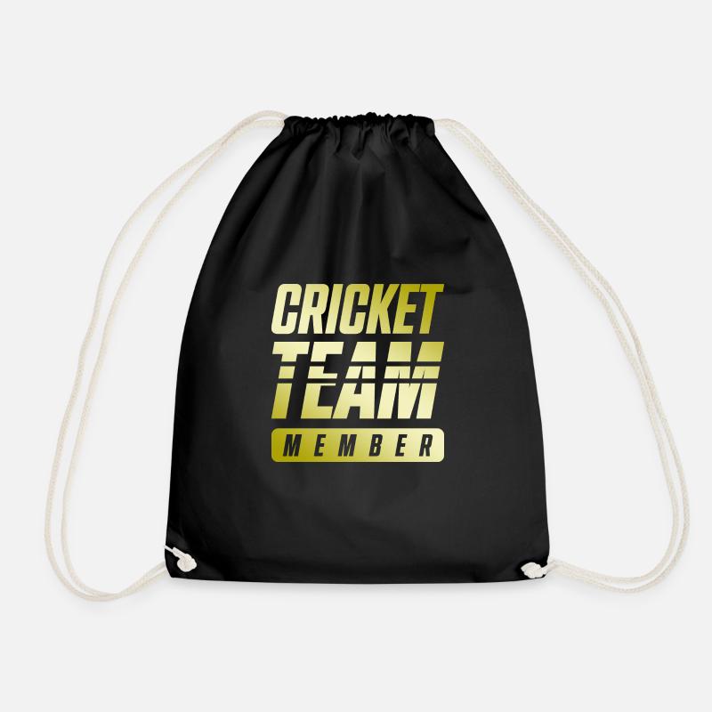 Cricket Team - Drawstring Bag - black