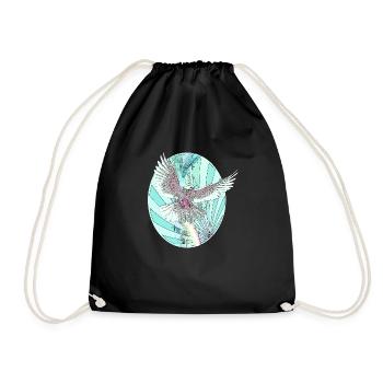 Peace Dove - Drawstring Bag - black - Front