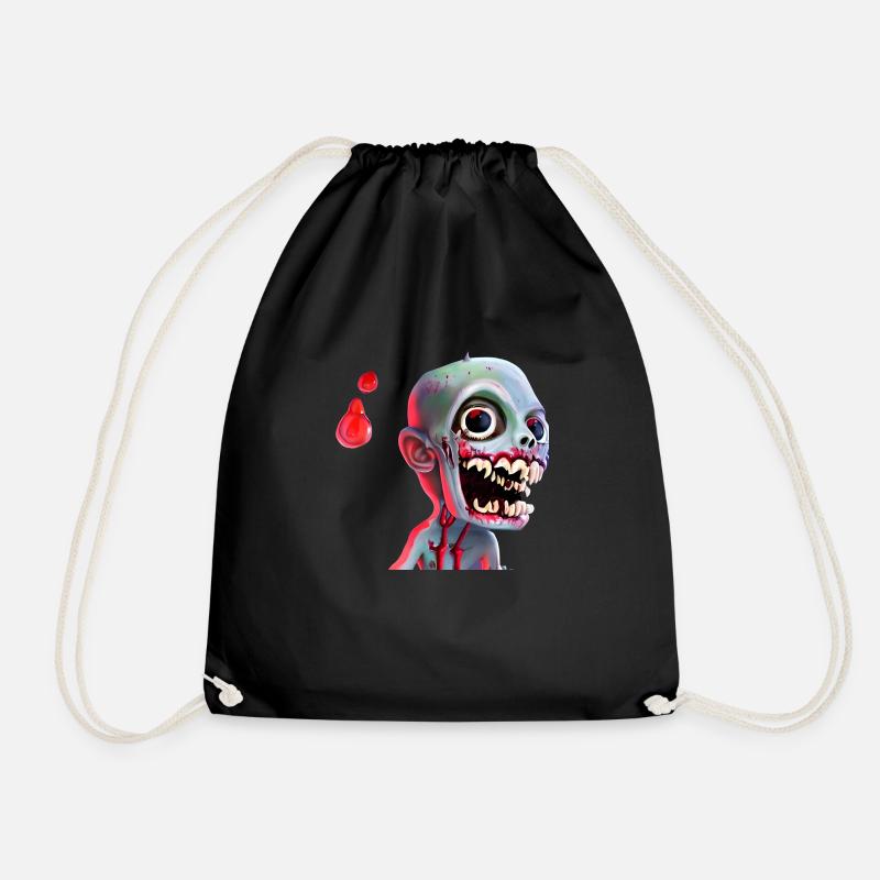 A Cute Cartoon Zombie Funny - Turnbeutel - Schwarz