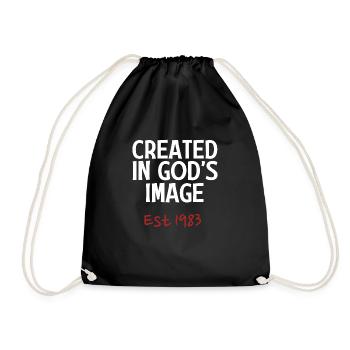 Créé à l’image de Dieu Est 1983 - Sac de sport léger - noir - Devant