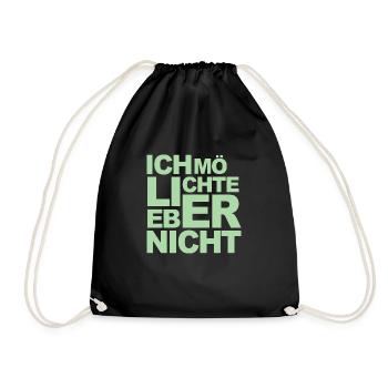 Bartleby der Schreiber - Ich möchte lieber nicht - Turnbeutel - Schwarz - Vorne
