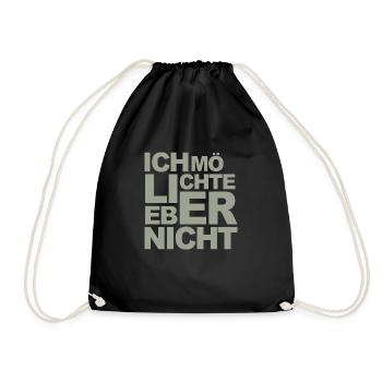 Bartleby der Schreiber - Ich möchte lieber nicht - Turnbeutel - Schwarz - Vorne