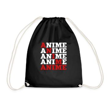 Anime - Turnbeutel - Schwarz - Vorne